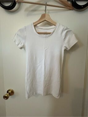 J. Crew White Short-Sleeve Crew Neck Tee